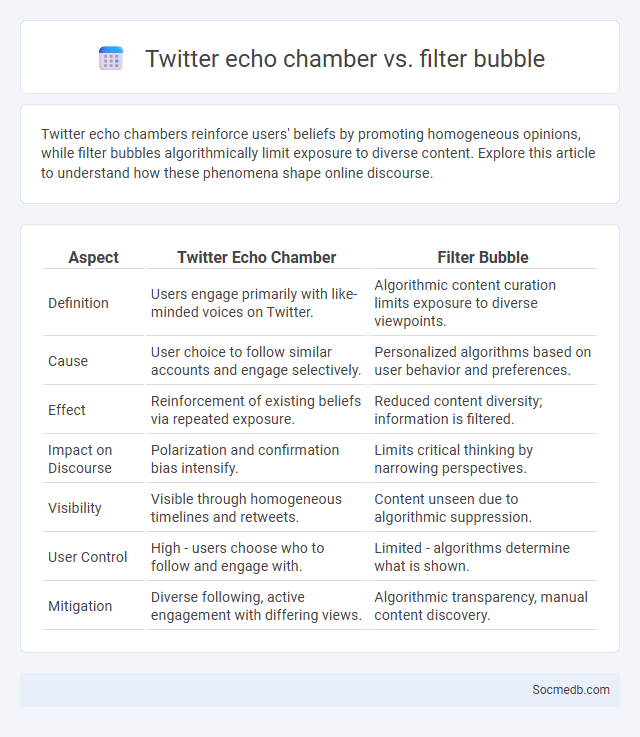 Twitter echo chamber vs. filter bubble - What is The Difference?