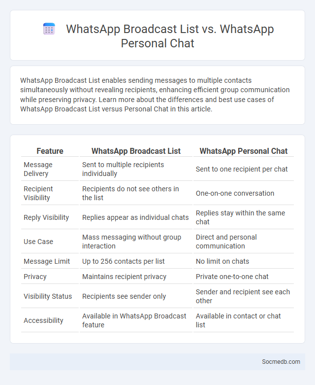 WhatsApp Broadcast List vs. WhatsApp Personal Chat - What is The Difference?
