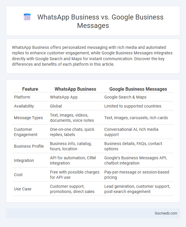 WhatsApp Business vs. Google Business Messages - What is The Difference?