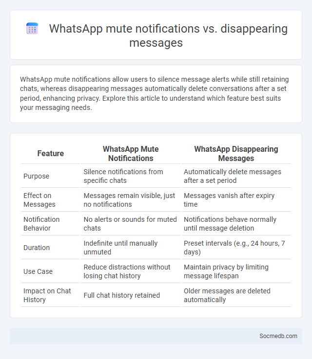WhatsApp mute notifications vs. disappearing messages - What is The Difference?
