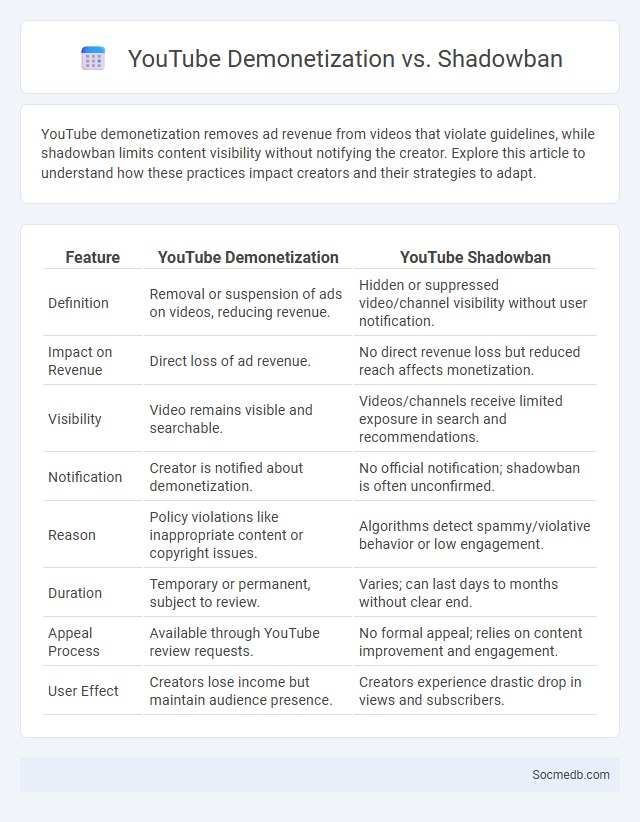 YouTube Demonetization vs. Shadowban - What is The Difference?
