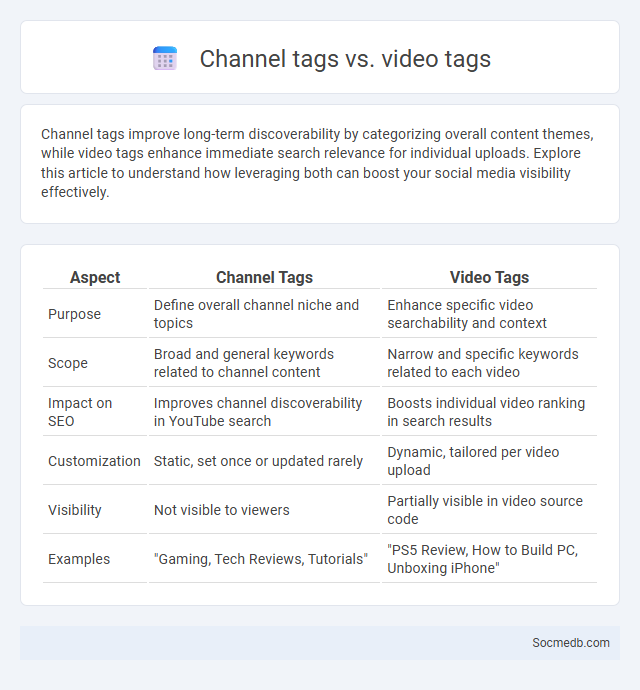 Channel tags vs. video tags - What is The Difference?