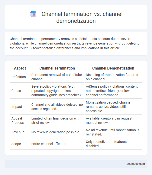 Channel termination vs. channel demonetization - What is The Difference?
