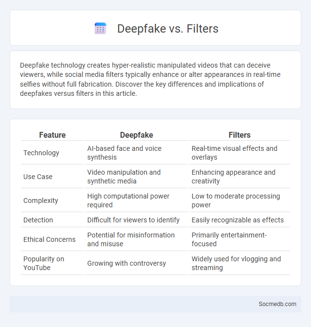 Deepfake vs. Filters - What is The Difference?