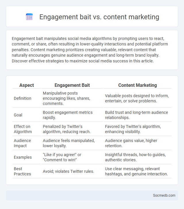 Engagement bait vs. content marketing - What is The Difference?