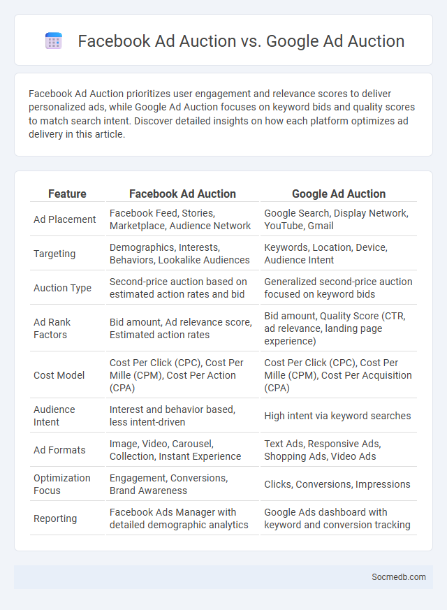 Facebook Ad Auction vs. Google Ad Auction - What is The Difference?