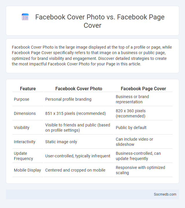 Facebook Cover Photo vs. Facebook Page Cover - What is The Difference?