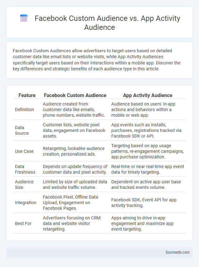 Facebook Custom Audience vs. App Activity Audience - What is The Difference?