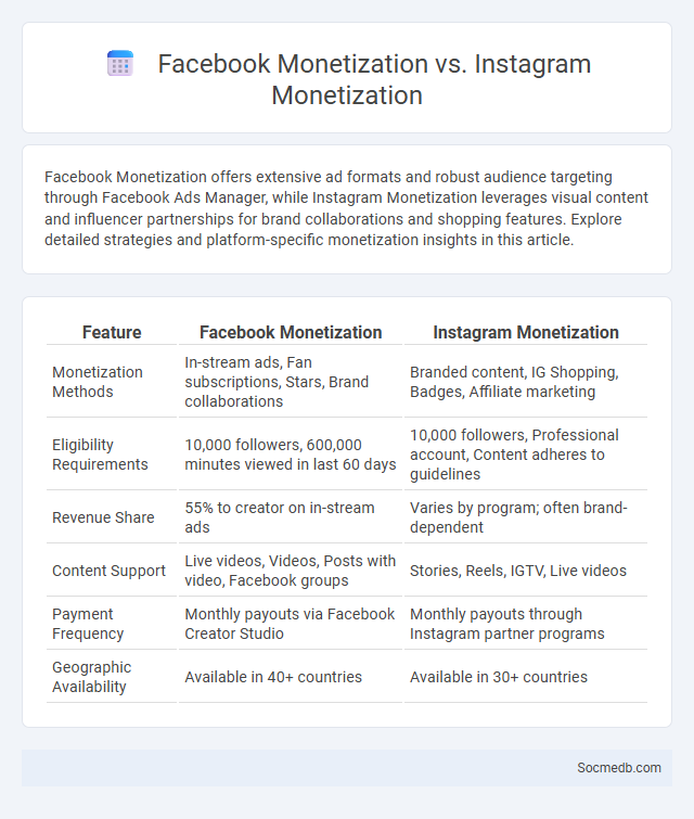 Facebook Monetization vs. Instagram Monetization - What is The Difference?