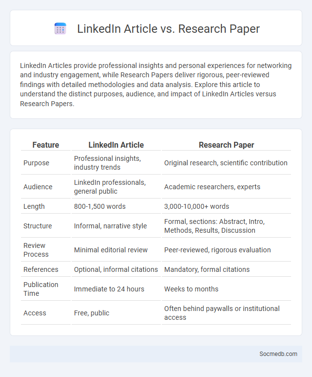 LinkedIn Article vs. Research Paper - What is The Difference?