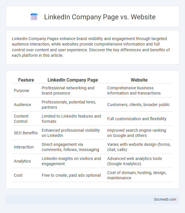LinkedIn Company Page vs. Website - What is The Difference?
