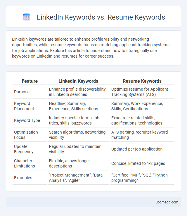 LinkedIn Keywords vs. Resume Keywords - What is The Difference?