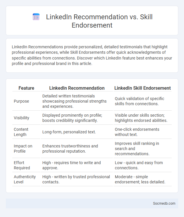 LinkedIn Recommendation vs. Skill Endorsement - What is The Difference?