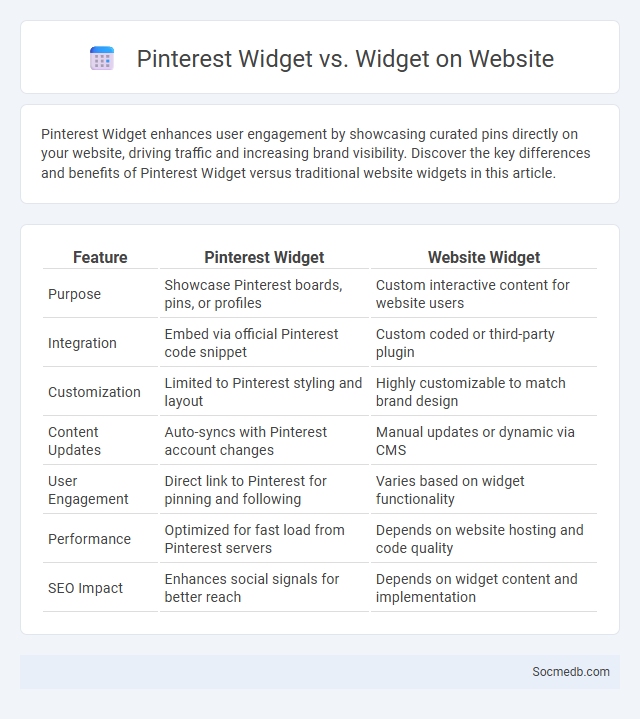 Pinterest Widget vs. Widget on Website - What is The Difference?