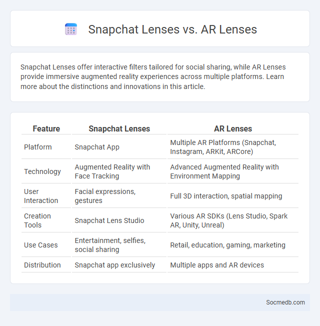 Snapchat Lenses vs. AR Lenses - What is The Difference?
