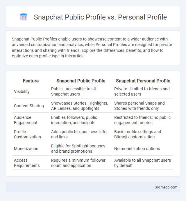Snapchat Public Profile vs. Personal Profile - What is The Difference?