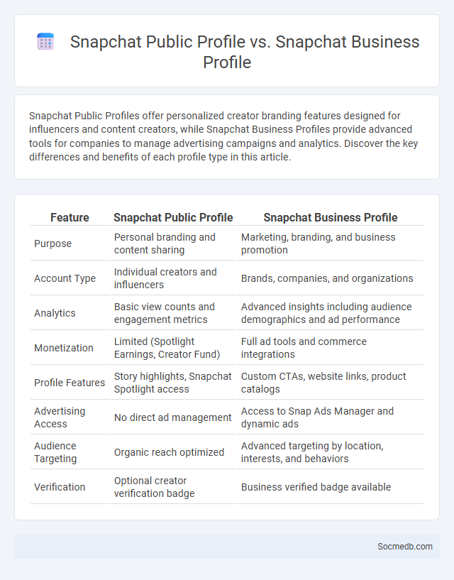 Snapchat Public Profile vs. Snapchat Business Profile - What is The Difference?