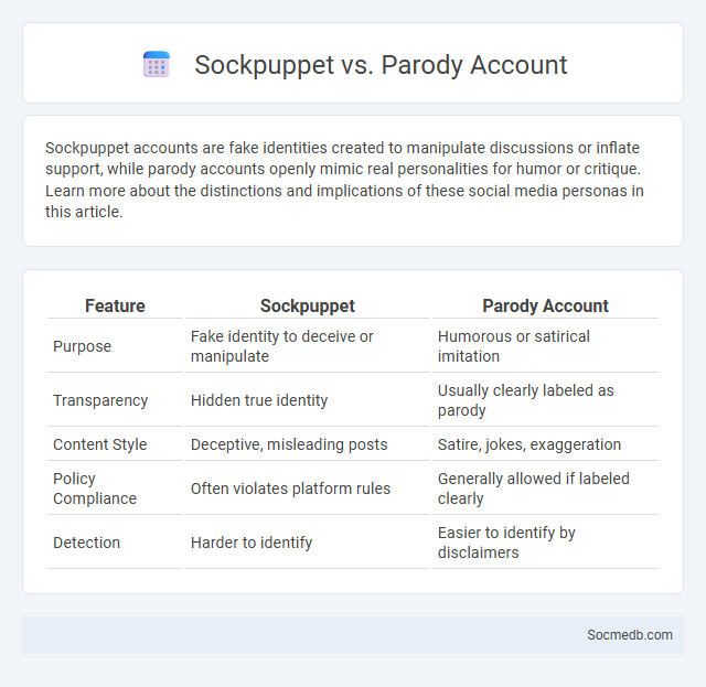 Sockpuppet vs. Parody Account - What is The Difference?