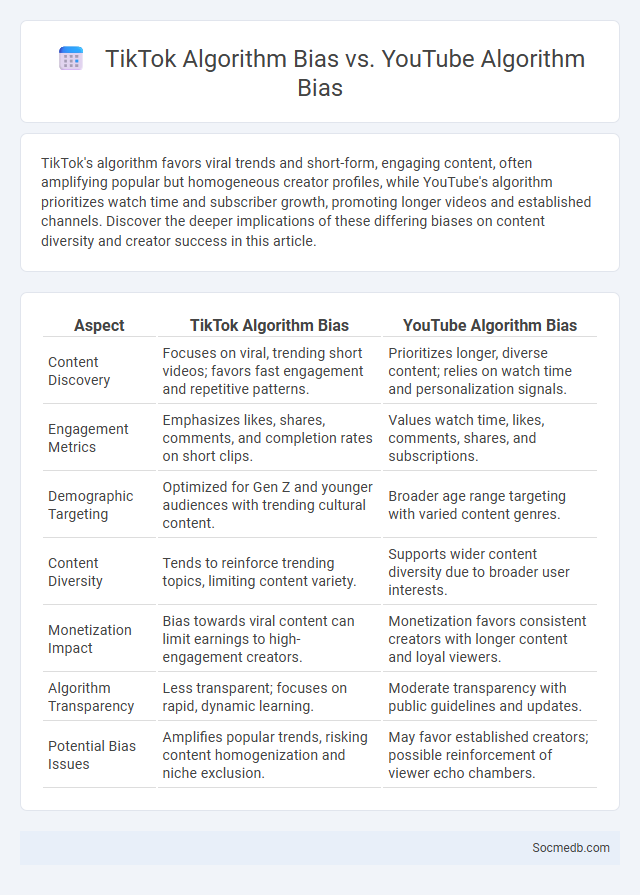 TikTok Algorithm Bias vs. YouTube Algorithm Bias - What is The Difference?