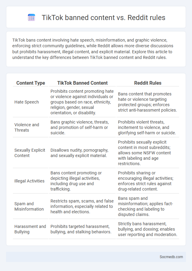 TikTok banned content vs. Reddit rules - What is The Difference?