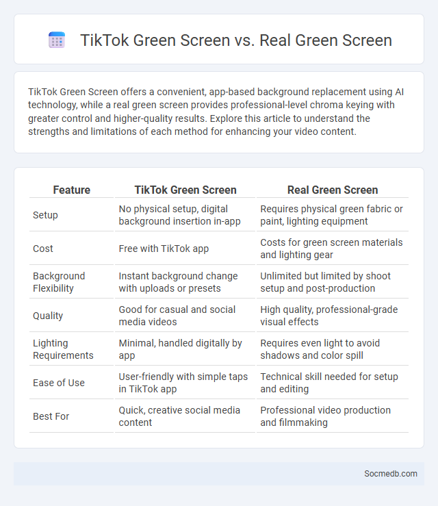 TikTok Green Screen vs. Real Green Screen - What is The Difference?