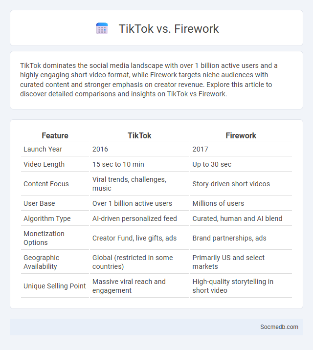 TikTok vs. Firework - What is The Difference?