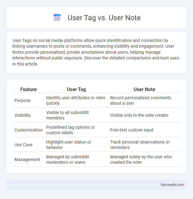 User Tag vs. User Note - What is The Difference?