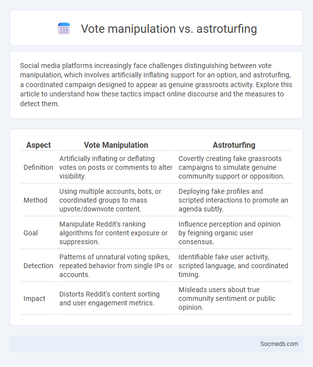 Vote manipulation vs. astroturfing - What is The Difference?