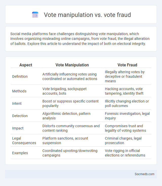 Vote manipulation vs. vote fraud - What is The Difference?