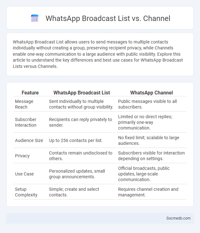 WhatsApp Broadcast List vs. Channel - What is The Difference?