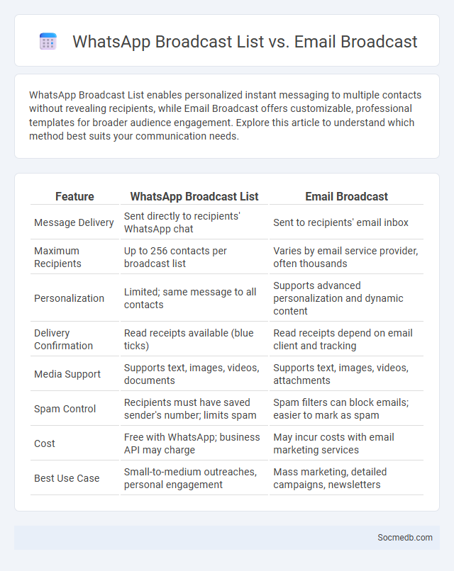 WhatsApp Broadcast List vs. Email Broadcast - What is The Difference?