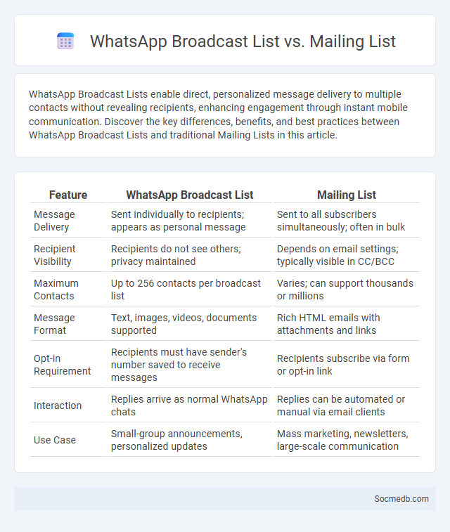 WhatsApp Broadcast List vs. Mailing List - What is The Difference?