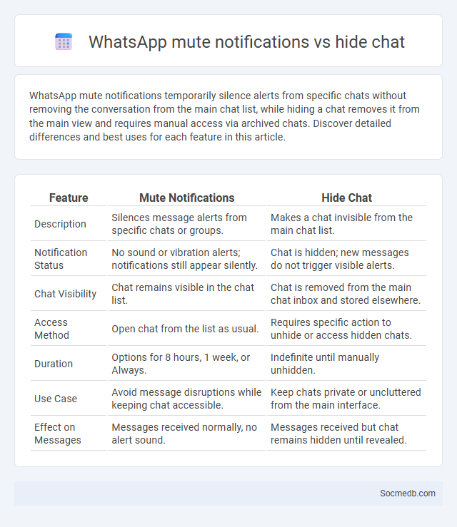 WhatsApp mute notifications vs hide chat - What is The Difference?