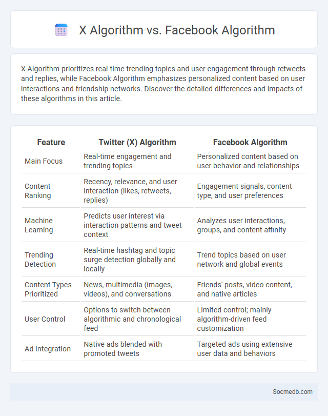 X Algorithm vs. Facebook Algorithm - What is The Difference?