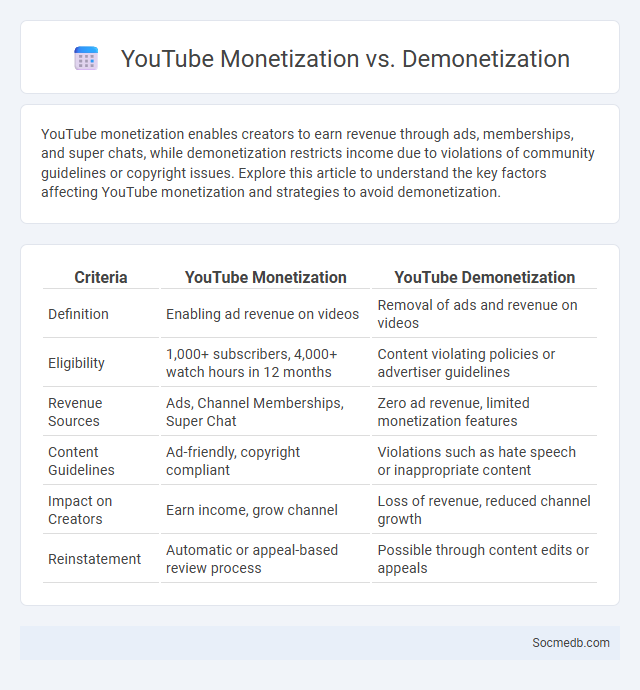 YouTube Monetization vs. Demonetization - What is The Difference?