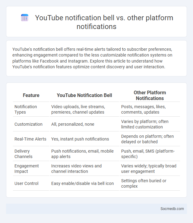 YouTube notification bell vs. other platform notifications - What is The Difference?